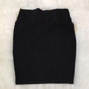 Charlotte Russe Stretchy Black Tube Mini Skirt L